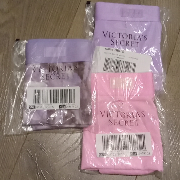 Victoria secret-(3) Pairs- High Waisted BoyShorts-Small (Pink-Purple-Tye Dye) - Picture 1 of 7